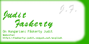judit faskerty business card